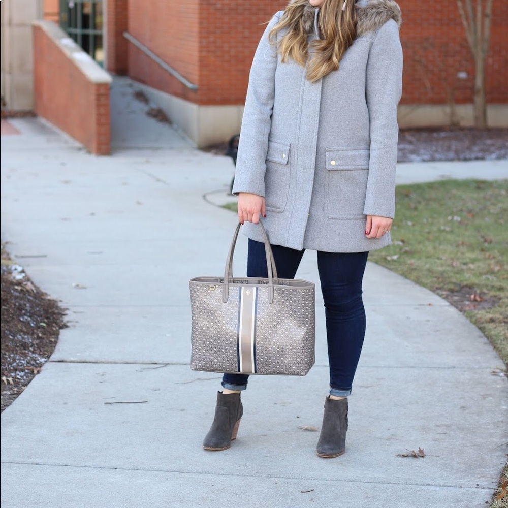 Jcrew Factory Vail Parka Grey Size 8